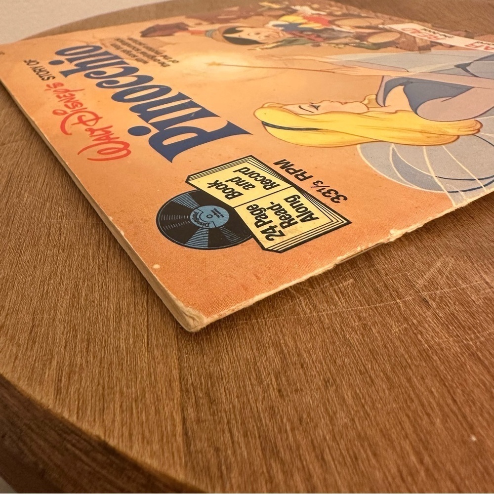 Vintage Disney Pinocchio #311 See Hear Read Record Book 33 1/3 RPM Songs Movie - Picture 14 of 16